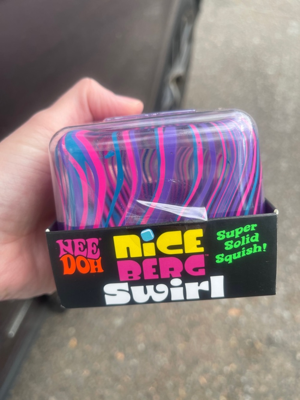 NeeDoh Nice Berg Swirl Super Solid Squish - Purple & Pink